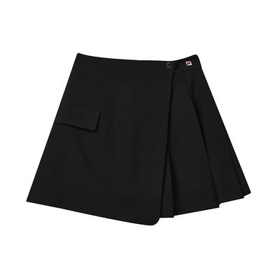 Sports Lifestyle Solid Color Pleated Woven Skirt Comfortable Casual Mini Skirt Women Skirts Black F11W238310F-BK