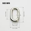 S925 Sterling Silver Oval Carabiner Clasp   Small Spring Connector Extender Closure for Necklace Bracelet Jewelry DIY Projects