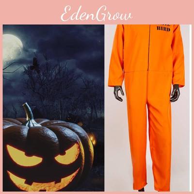 Disfraz Unisex de Preso de Poliéster Para Halloween, Cosplay y Fiestas de Baile