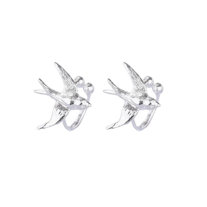 Playful Cloud & Bird Ear Clips - No Piercing Needed