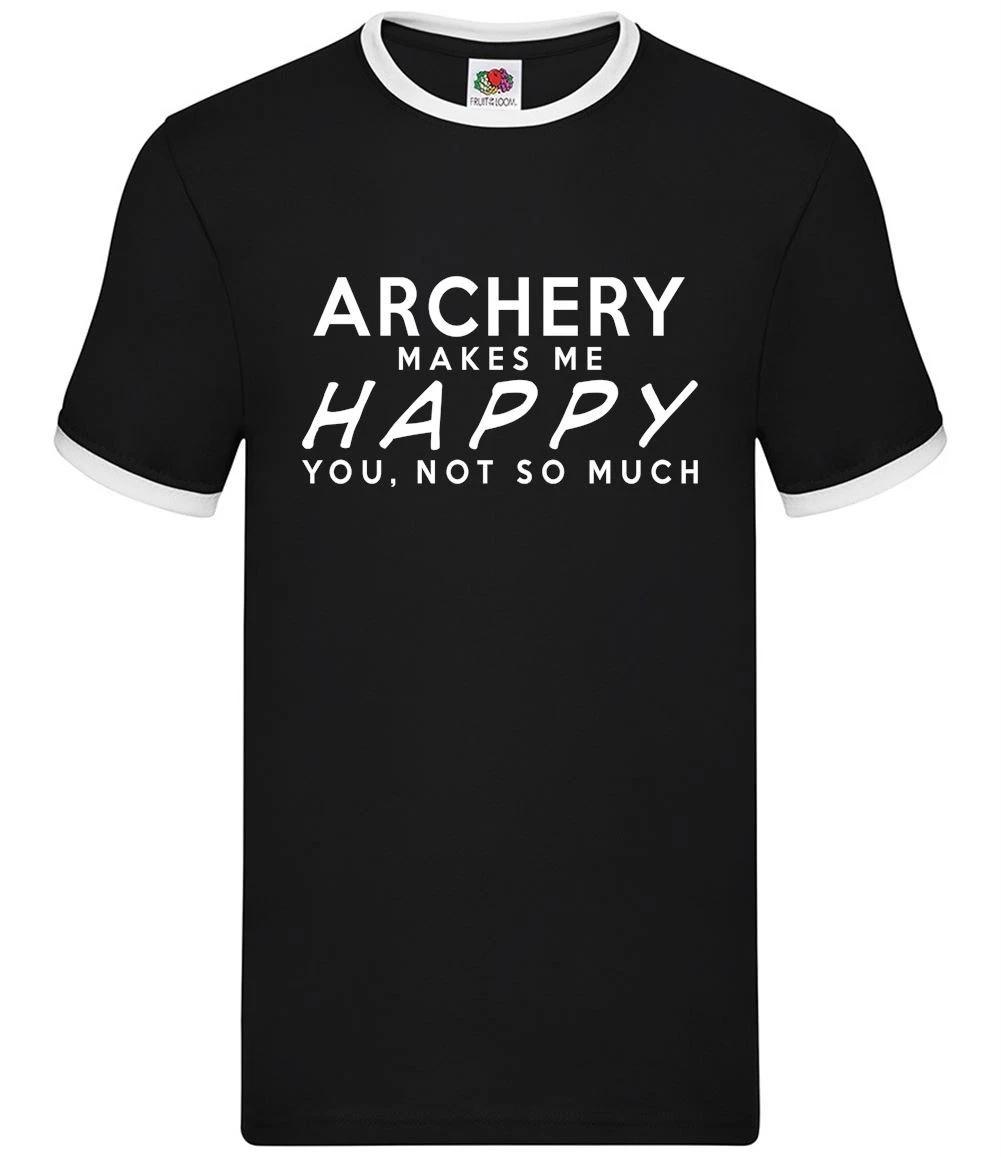 Archery Makes Me Happy, You Not So Much - Mens Ringer - Archer Fan Love XXL