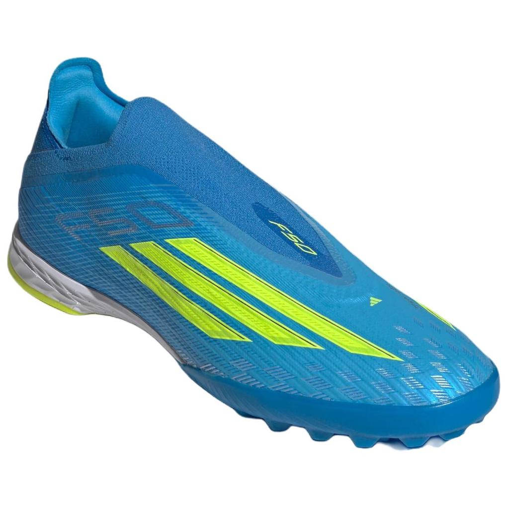 adidas F50 Pro Versatili Comode Supportive Leggere Scarpe da Calcio Unisex Scarpe da Calcio Blu Verde JQ1484