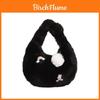 Plush Girl Small Handbag With Zipper Pocket For Casual Daily Use