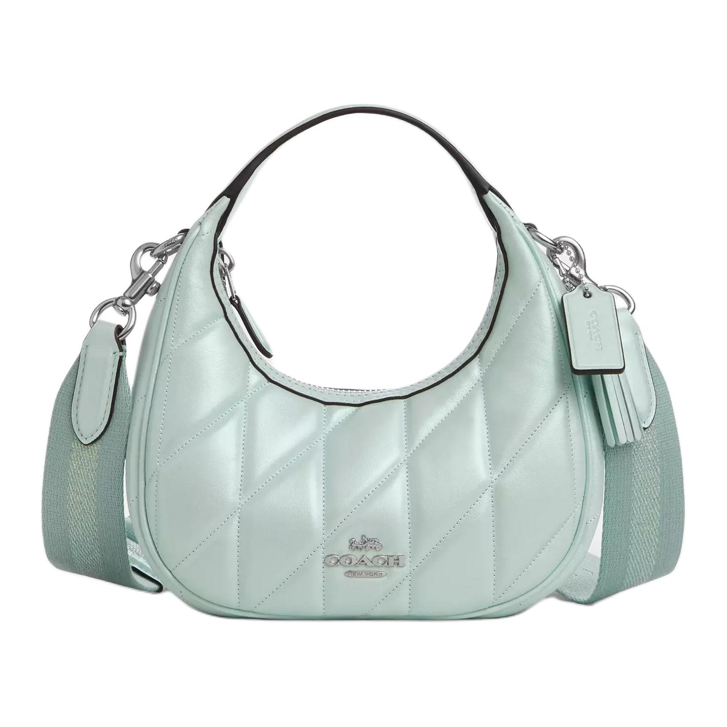 

Coach Carmen 20 Brand Logo Classic Leather Handbag Small Women Handbags Blue CBI46-SVGN Basic Set (Bag+Dust Bag)