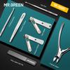 MR.GREEN Maniküre-Set, Pediküre-Sets, Nagelknipser, Werkzeuge, Edelstahl, professionelle Nagelschere, Cutter, Reiseetui-Set, 7-in-1