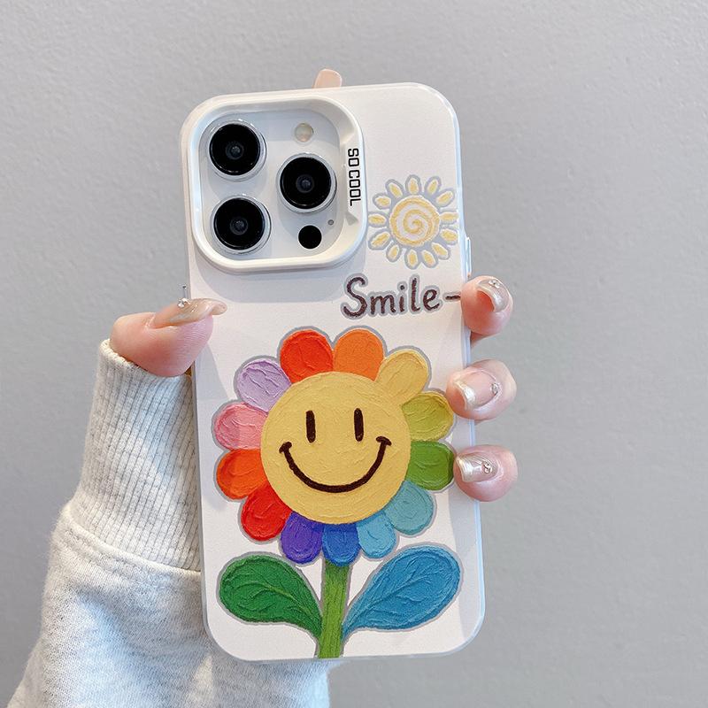 

Colorful Sunflower for Apple 16promax Creative for IPhone13/12 Phone Case 15plus Anti-fall 11 For Apple 6