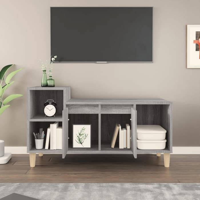 VidaXL TV Stand Sonoma Grey 100x35x55 Cm Engineered Wood 821178