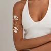 New Fashion 8 Colors Exquisite Trendy Flower Open Cuff Armlet Women Sexy Oil Drip Craft Floral Adjustable Arm Bracelet Jewelry