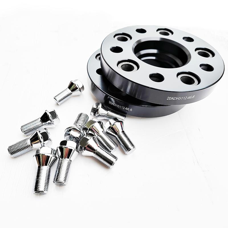 Car Wheel Spacer Adapter 20mm 5x112-66.6 Centre Hub Suit with 10pcs14X1.25 Lug Nuts for BMW G30 G42 230i X7 Wheel Upgrade Kit 20mm