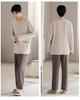 Men's Modal Long Sleeve Pajama Set – Outdoor Wearable, Plus Size, Loose Fit, Casual Homewear for Spring, Autumn, and Winter