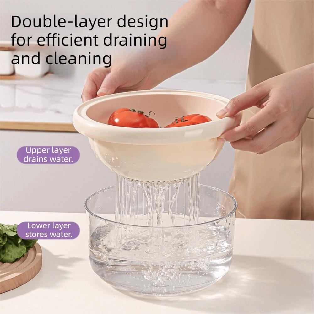 Thickened Vegetable Basket Food Grade Fruit Washing Basket Creative Strainer Bowl Berry Cleaning