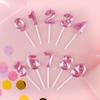 3D Number Cake Candles Colorful Cake Topper Decorative Birthday Memorial Day Baby Shower Digital Candle Party Decoration