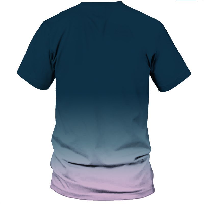 Písmeno 3D Tištěné Tričko s Krátkým Rukávem Letní Prodyšný Polyester Jednoduchý Top s Kulatým Výstřihem