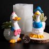 User Friendly Silicone Mold Duck Shape Plant Pots Resin Casting Produces Detailed Containers Candle Stands Clear Finish