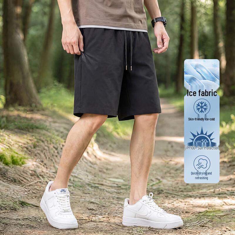 JEEP Men s Ice-Feel Loose Casual Shorts M