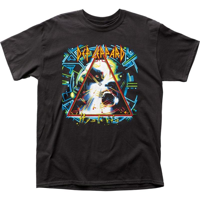 Def Leppard Hysteria Unisex T-Shirt Music Classic Concert Rock Band Tee New Black XXXL