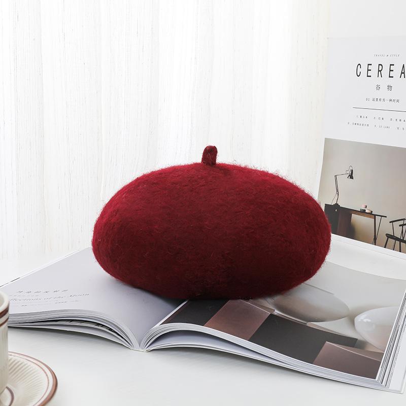 Wool beret painter hat women autumn and winter versatile retro hat winter versatile hat