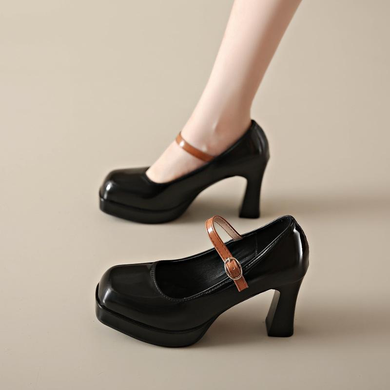 Designer Platform Women Pumps Fashion Shallow Buckle High Heels 2025 New Spring Autumn Ladies Wedding Party Shoes Plus Size 43
