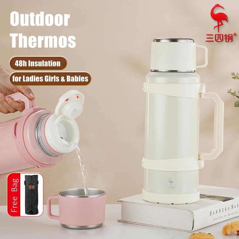99.9% Anti-bacterial 316 Stainless Steel Outdoor Thermos 48 Hours Insulating Vacuum Flask 1.8L Water Kettle for Ladies and Girls