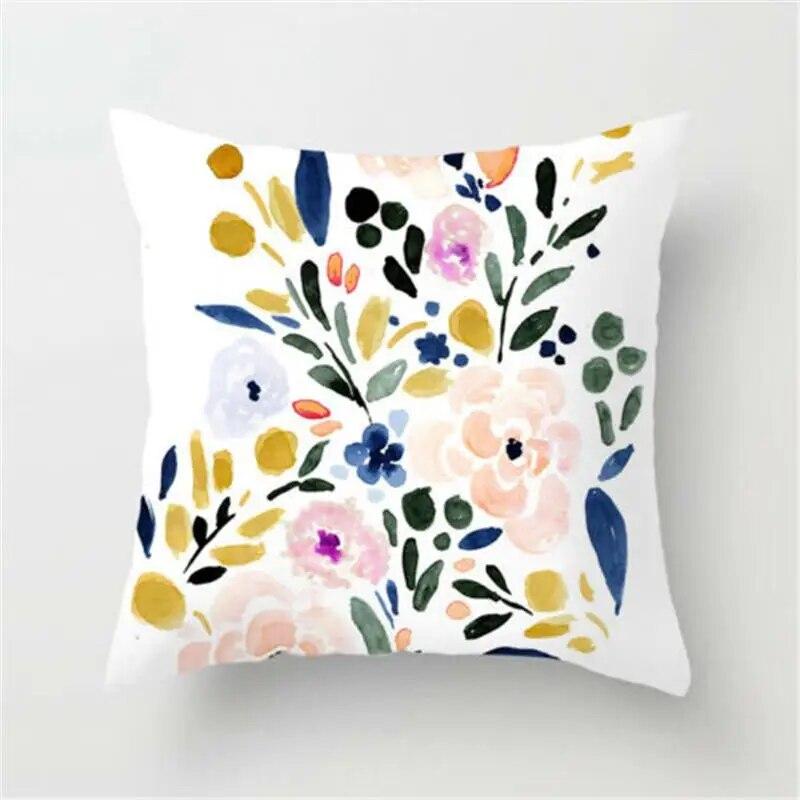 Classic Floral Unique Pillowcase Sofa Bed Home Decor Throw Cotton Car Chair Beautiful Linen Delicate