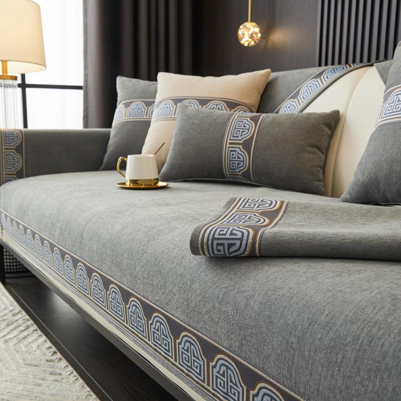 Pernă de canapea clasică chinezească din chenille, anti-alunecare, prosop de canapea de înaltă calitate, huse de canapea brodate pentru husă de fotoliu de sufragerie