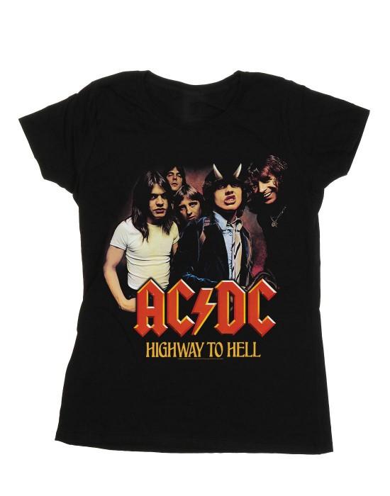 ACDC Womens/Ladies Highway To Hell Group Cotton T-Shirt