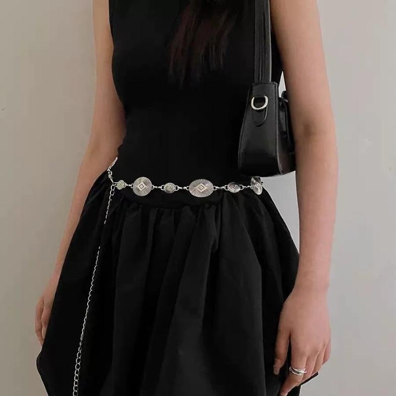 Tassels Coin Waist Chains European Ethnic Style Belly Dance Belt Dress Decoration Retro Body Jewelry For Women