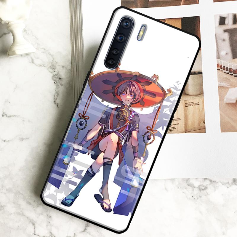 Scaramouche Genshin Impact Case For Oppo A18 A38 A58 A78 A98 A40 A60 A80 A16 A76 A96 A15 A17 A77 A74 A94 A54 A57S Cover