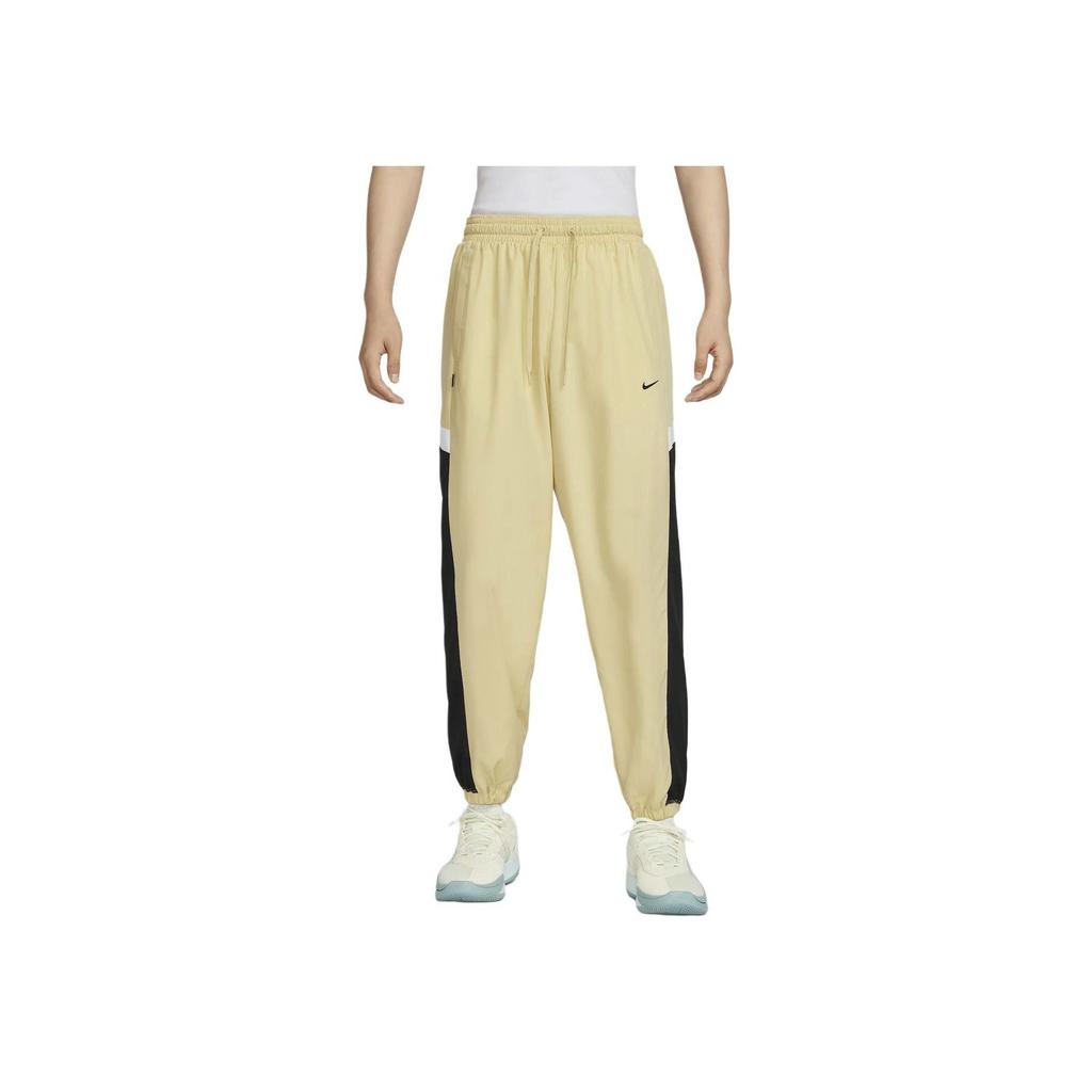 Nike Logo Color Block Comfortable Breathable Woven Basketball Shorts Men shorts Team-Gold FZ0251-783