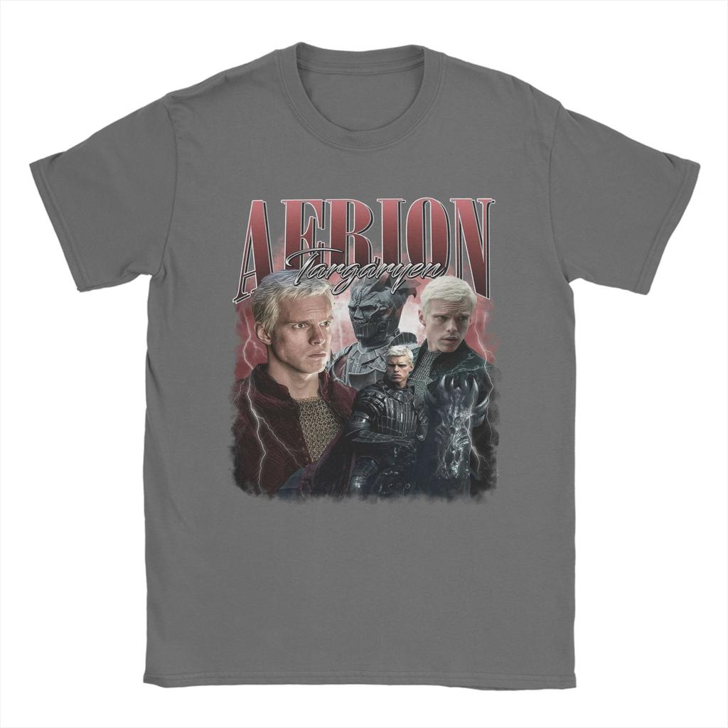 Mens TShirt Aerion Targaryen A Knight Of The Seven Kingdoms Funny Pure Cotton Tee Shirt T Shirts Round Collar Clothes 4XL 5XL