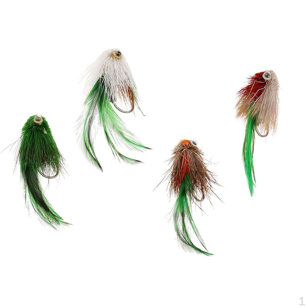 

4pcs Popper hook Trout Bass Bug Fishing Simulation Fresh/Saltwater Artificial Lure