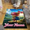 Custom 1Pc Epic Adventure Awaits Flannel Personalized Rug Non Slip Floor Mat Soft Carpet for Living Bedroom Office Home Decor Gift