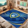 Leeds United Football Print Crystal Velvet Rug, Comfortable Water Absorbent Non Slip Indoor Floor Carpet