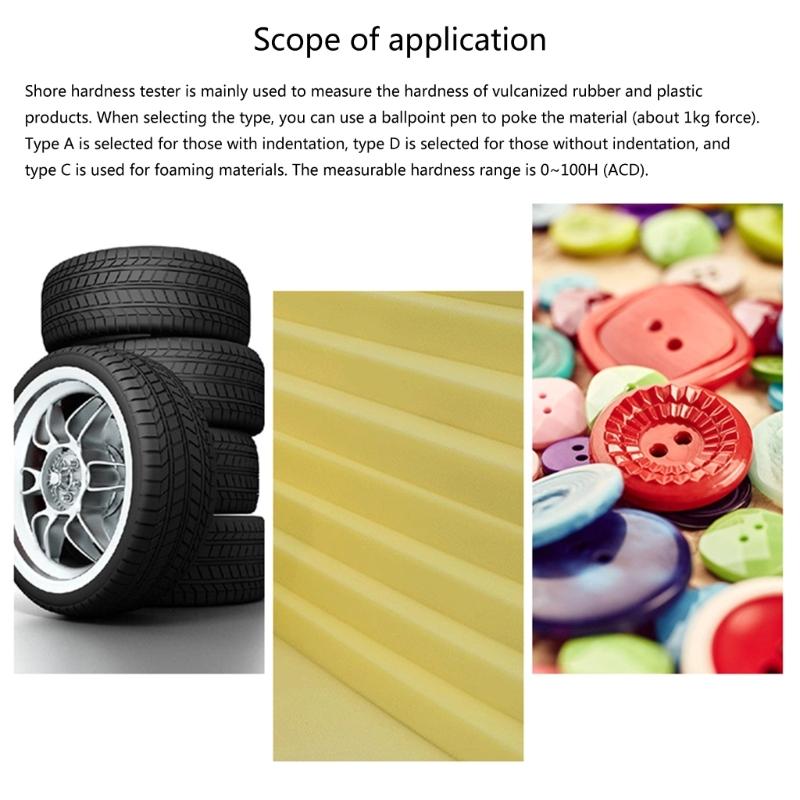 High Accuracy Portable HA HD HC Digital Display Tire Durometer Sclerometer Rubber Hardness Tester Meter Gauge Paragraph