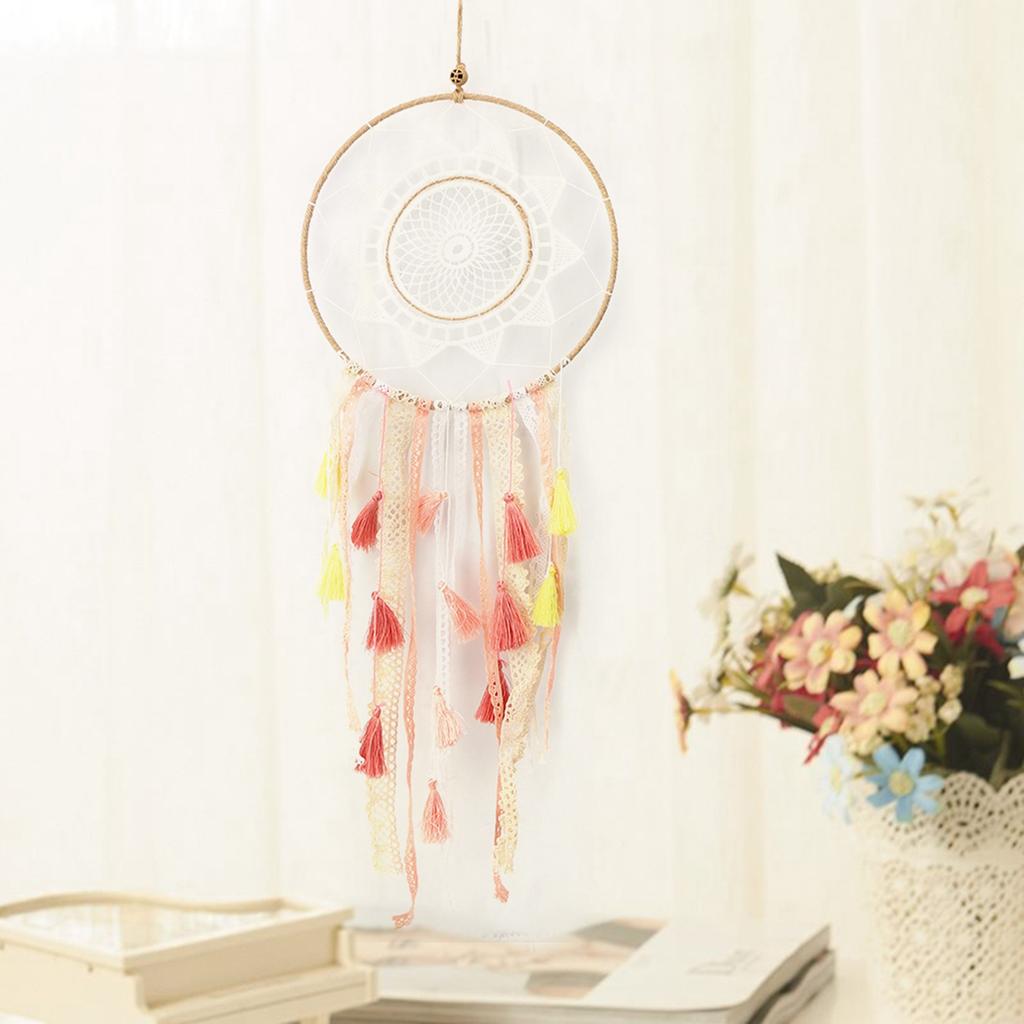 Böhmischer Stil Bunter Quasten Traumfänger Hängeanhänger Heimwand Ornament