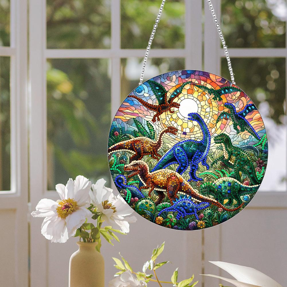 Tier-Sonnenfänger 2D Flach DIY Hängende Diamant-Kunst-Sets Diamantmalerei-Set Diamant-Kunst-Anhänger Wanddekoration für Zuhause & Fenster