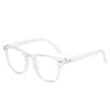 Korean Style Anti-Blue Light Metal Stud Glasses with Trendy Large Frames for Myopia Students