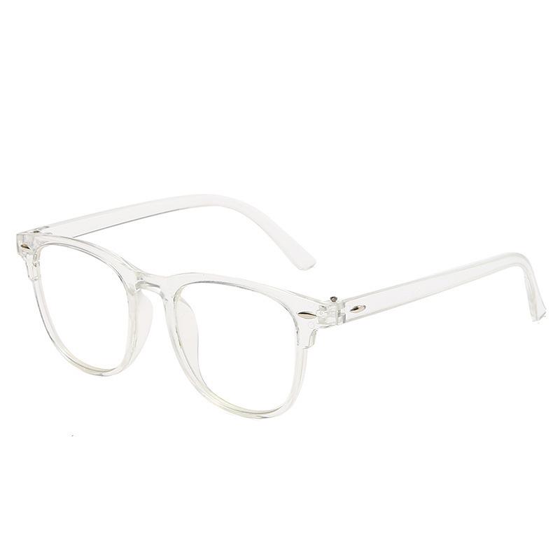 Korean Style Anti-Blue Light Metal Stud Glasses with Trendy Large Frames for Myopia Students