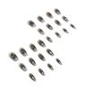 European & American Dark Hot Girl Silver Moon Starry Medium-Length False Ballet Nails