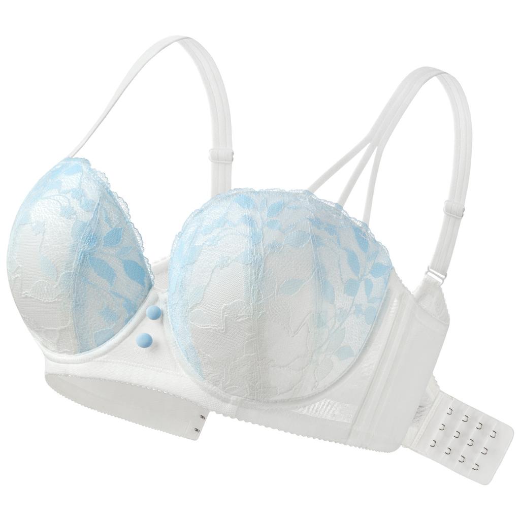 Underwear women's big breasts show small size, sexy lace gathers up, anti-sagging, sub-breasts, thin bra cover