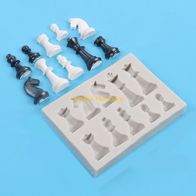 3D International Chess Silicone Mold Baking Tools for DIY Crafts Decorations D57B