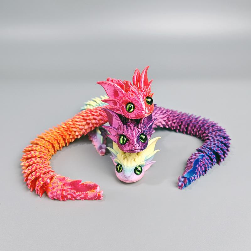 3D Printing Beautiful Snake Joints Movable Toy Model Simulation Eyes Creative Gift Stress Relief Toys Home Decor Small Ornaments