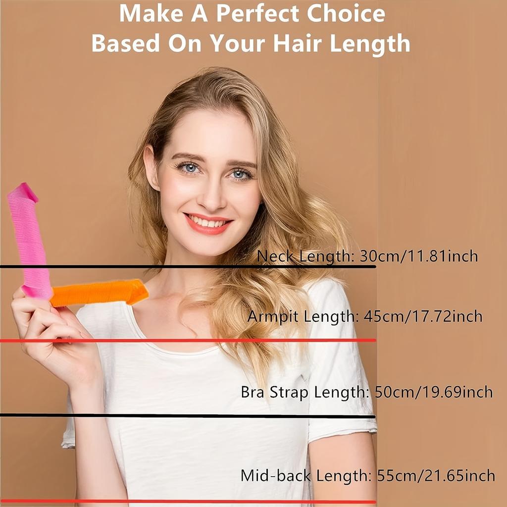 high qualityHeatless Spiral Curlers with Styling Hooks, Designed for Women And Kids with Long Or Medium Hair, Allowing for Styling Without Heat