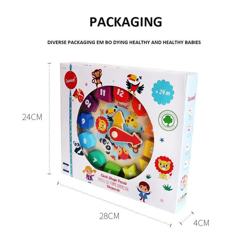 Building Block Clock Toy for Children / Digital Educational Early Learning Toy / Time Recognition Bead Set
