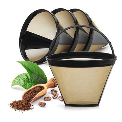 Filtro da caffè Yousheng in acciaio inossidabile per macchina da caffè Riutilizzabile Preparatore da tè con manico incorporato Senza BPA Colino da caffè a maglia fine Macchina da caffè