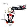 Cute Mickey And Minnie Hoodie Keychain Adorable Plastic Key Ring For Friends