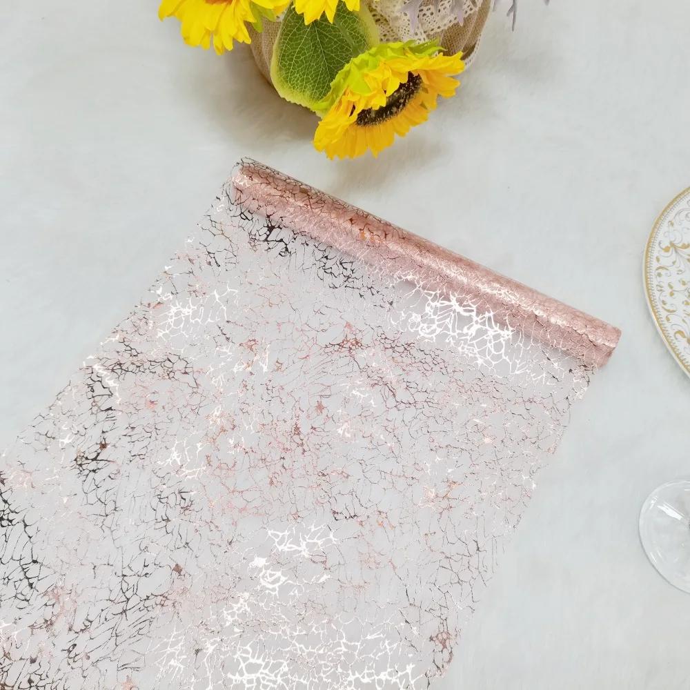 

Gold Table Runner Metallic Glitter Table Cloths Runner Metallic Roll Rectangle for Birthday Wedding Home Christmas Table Decor 28cmx275cm розовый