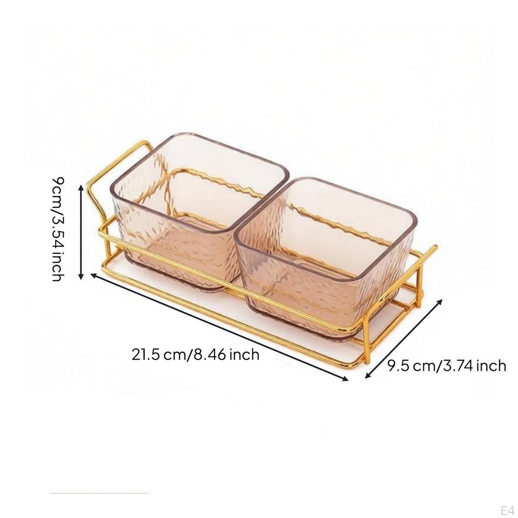 6 Compartment Snack Tray Luxury Design Divided Serving Dish Set Food Grade Material Bowls with