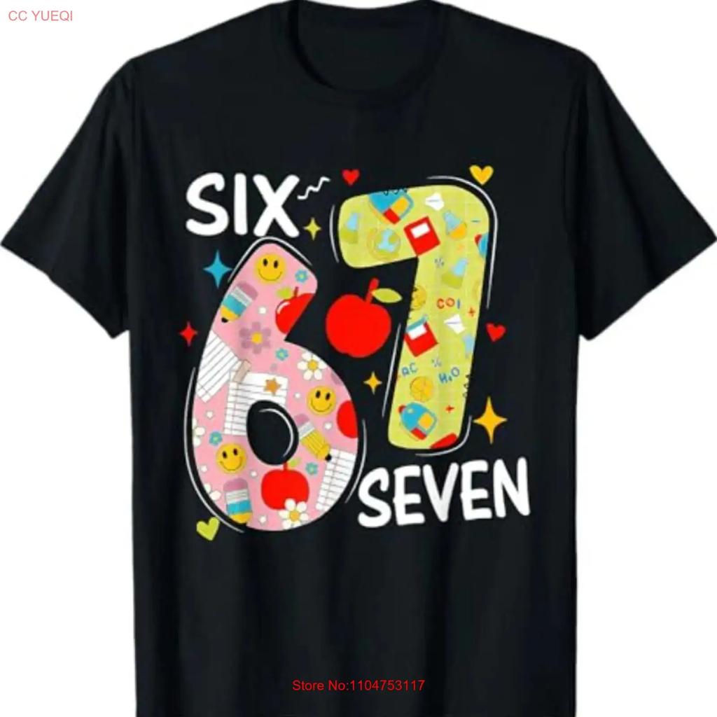 67 Meme Six Seven Number 6 7 Funny Days Smarter T Shirt Vintage Stretched Top For Everyday Wear Streetwear Soft Slightly