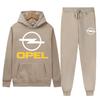 Men's Women 2Pcs Sets Fleece Sweatshirt Hoodies Pants OPEL Car Male Sportswear Tracksuits Unisex Ensemble Homme